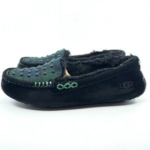 Ugg Slippers Womens Size 6 Ansley Stud Black Watch Tartan Uggpure Grunge Suede